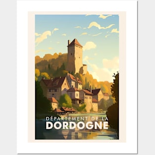 Affiche - Département de la dordogne - 24 - illustration - sarlat Posters and Art